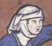 Abbildung eines Wimpels aus der Kreuzfahrer-Bibel